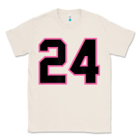 Natural number 24 sports jersey athlete fan pink black lucky number t shirt Classic Tee - linhVisuals