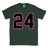 Sports Green number 24 sports jersey athlete fan pink black lucky number t shirt Classic Tee - linhVisuals