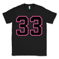 Black number 33 sports jersey athlete fan pink black lucky number t shirt Classic Tee - linhVisuals