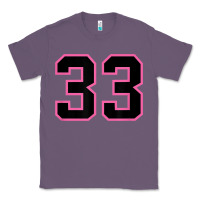 Lavender number 33 sports jersey athlete fan pink black lucky number t shirt Classic Tee - linhVisuals