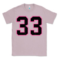 Lilac number 33 sports jersey athlete fan pink black lucky number t shirt Classic Tee - linhVisuals