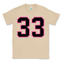 Mushroom number 33 sports jersey athlete fan pink black lucky number t shirt Classic Tee - linhVisuals