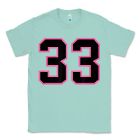 Seafoam number 33 sports jersey athlete fan pink black lucky number t shirt Classic Tee - linhVisuals
