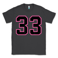 Smoke number 33 sports jersey athlete fan pink black lucky number t shirt Classic Tee - linhVisuals