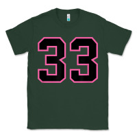 Sports Green number 33 sports jersey athlete fan pink black lucky number t shirt Classic Tee - linhVisuals