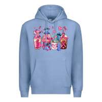 Colony Blue breast cancer stitch coffee cups Premium Hoodie - AdoDesignShop