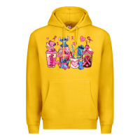 Lemon breast cancer stitch coffee cups Premium Hoodie - AdoDesignShop