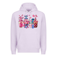 Lilac breast cancer stitch coffee cups Premium Hoodie - AdoDesignShop