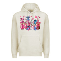 Oatmeal Heather breast cancer stitch coffee cups Premium Hoodie - AdoDesignShop