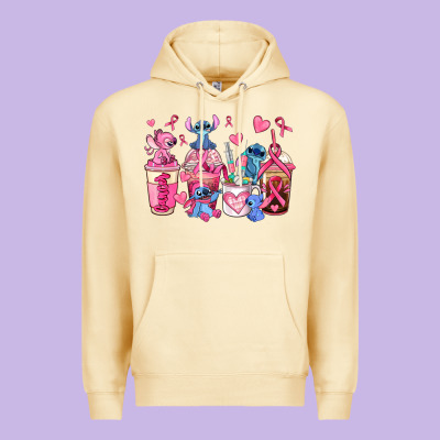Breast Cancer Stitch Coffee Cups Premium Hoodie Designed By Adodesignshop