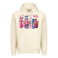 Sandshell breast cancer stitch coffee cups Premium Hoodie - AdoDesignShop