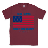 Burgundy newback to back world war champs back Classic Tee - linhVisuals