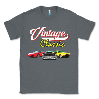 Charcoal Heather vintage classic oldies cars Classic Tee - linhVisuals