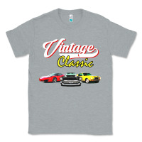 Heather Grey vintage classic oldies cars Classic Tee - linhVisuals