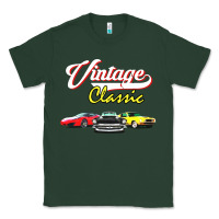 Sports Green vintage classic oldies cars Classic Tee - linhVisuals