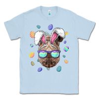 Dusty Blue rhino easter bunny ears funny easter eggs hunting sweatshirt Classic Tee - linhVisuals