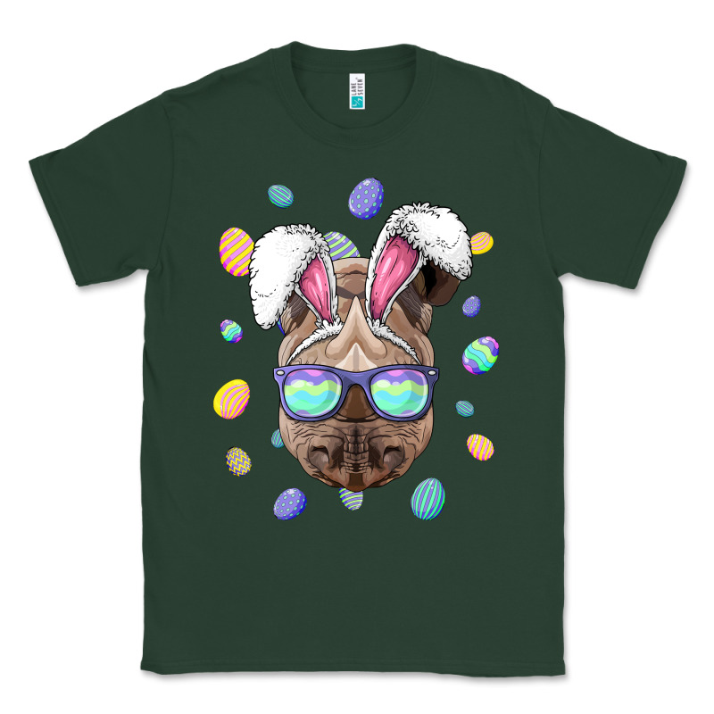 Rhino Easter Bunny Ears Funny Easter Eggs Hunting Sweatshirt Classic Tee by linhVisuals | Teevron