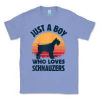 Colony Blue schnauzer just a boy who loves dogs men retro vintage sunset raglan ba Classic Tee - linhVisuals