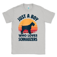 Moon Dust schnauzer just a boy who loves dogs men retro vintage sunset raglan ba Classic Tee - linhVisuals