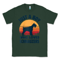 Sports Green schnauzer just a boy who loves dogs men retro vintage sunset raglan ba Classic Tee - linhVisuals