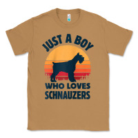 Toasted Coconut schnauzer just a boy who loves dogs men retro vintage sunset raglan ba Classic Tee - linhVisuals