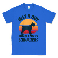 True Royal schnauzer just a boy who loves dogs men retro vintage sunset raglan ba Classic Tee - linhVisuals