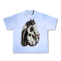 Grape Ice paint horse Urban Heavy Tee - LillyAllenDesigns