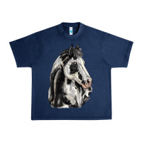 Navy paint horse Urban Heavy Tee - LillyAllenDesigns