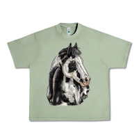 Oil Green paint horse Urban Heavy Tee - LillyAllenDesigns