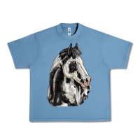 Pebble Blue paint horse Urban Heavy Tee - LillyAllenDesigns