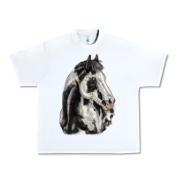 White paint horse Urban Heavy Tee - LillyAllenDesigns