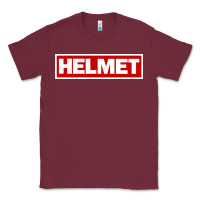 Burgundy Meantime Helmet Classic Tee - linhVisuals