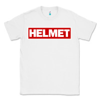 White Meantime Helmet Classic Tee - linhVisuals