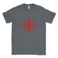 Charcoal Heather compass Classic Tee - linhVisuals