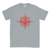 Heather Grey compass Classic Tee - linhVisuals