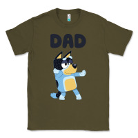 Army Green Bluey Dad Classic Tee - linhVisuals