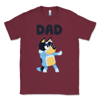 Burgundy Bluey Dad Classic Tee - linhVisuals
