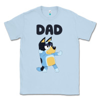 Dusty Blue Bluey Dad Classic Tee - linhVisuals