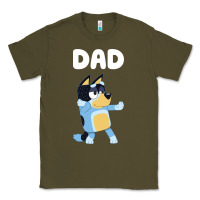 Army Green Bluey Dad Classic Tee - linhVisuals