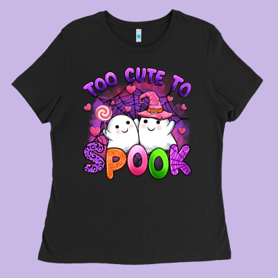 Too Cute Spook Ladies Tee Designed By Artiststas