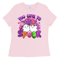 Bubblegum Pink too cute spook Ladies Tee - Artiststas