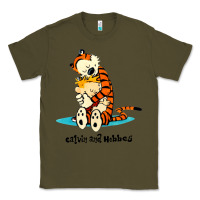 Army Green newcalvin and hobbes [tyellow] Classic Tee - linhVisuals