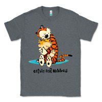 Charcoal Heather newcalvin and hobbes [tyellow] Classic Tee - linhVisuals