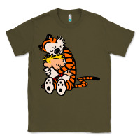 Army Green newcalvin and hobbes 04 Classic Tee - linhVisuals