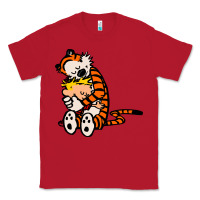 Red newcalvin and hobbes 04 Classic Tee - linhVisuals