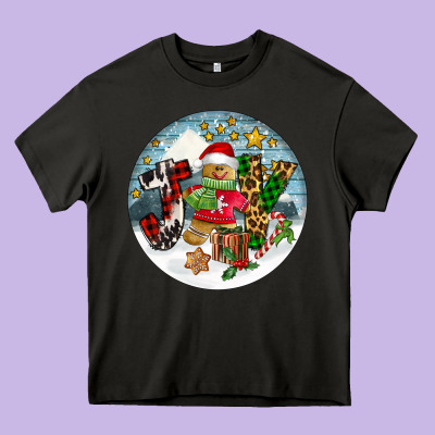 Joy Gingerbread Heavy Core Tee Designed By Fadigitalartstudio