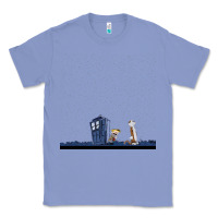 Colony Blue newcalvin and hobbes night star tardis Classic Tee - linhVisuals