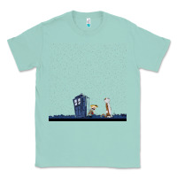 Seafoam newcalvin and hobbes night star tardis Classic Tee - linhVisuals