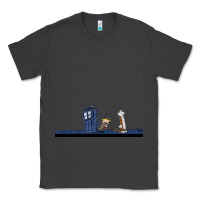 Smoke newcalvin and hobbes night star tardis Classic Tee - linhVisuals