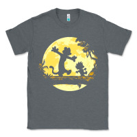 Charcoal Heather newcalvin and hobbes no worries Classic Tee - linhVisuals